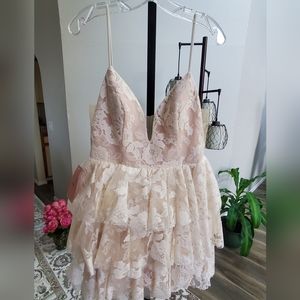 BHLDN Hayley Paige Clarissa Mini Dress Size 12